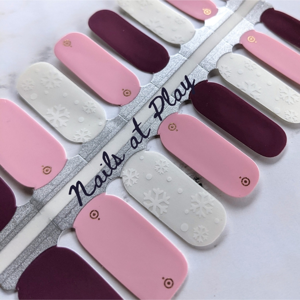 5 for $20 Nail Wraps- Snowflake Pink